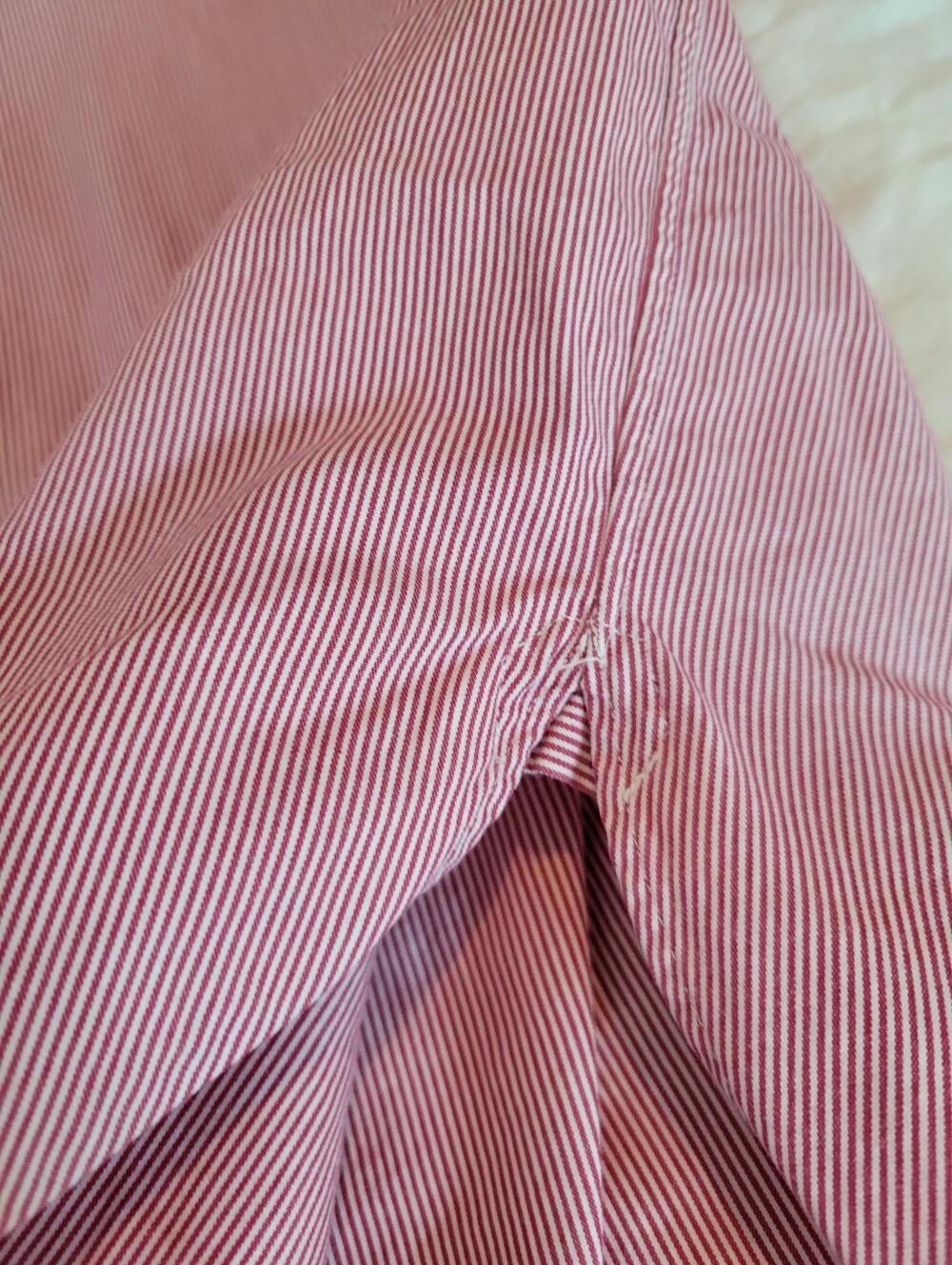 Vintage Ralph Lauren McMeel Shirt Men M Red/White Pinstriped Button down Cotton - Picture 11 of 14
